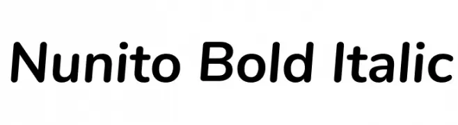 Nunito Bold Italic  नि: शुल्क फ़ॉन्ट्स डाउनलोड