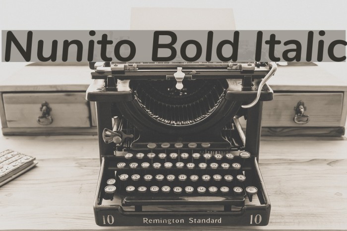 Nunito Bold Italic Font examples