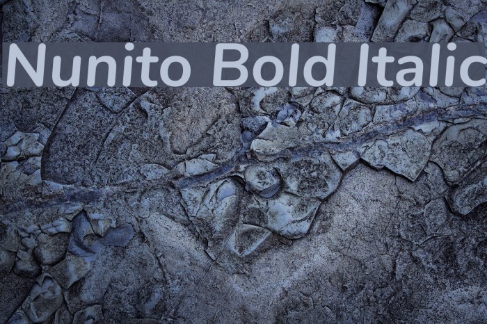 Nunito Bold Italic Font examples