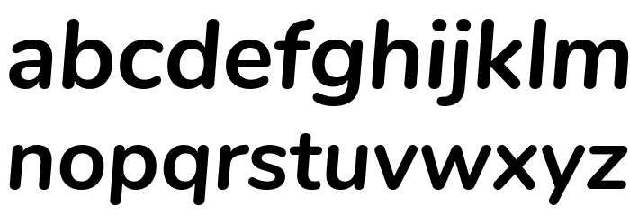 Nunito Bold Italic Font LOWERCASE