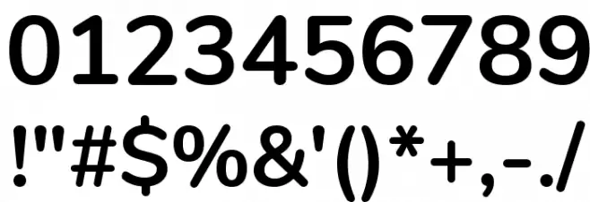 Nunito Bold Font OTHER CHARS