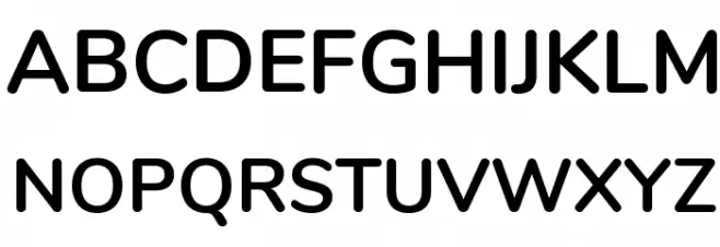 Nunito Bold Font UPPERCASE