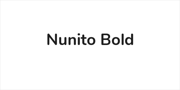 Nunito Bold Logo