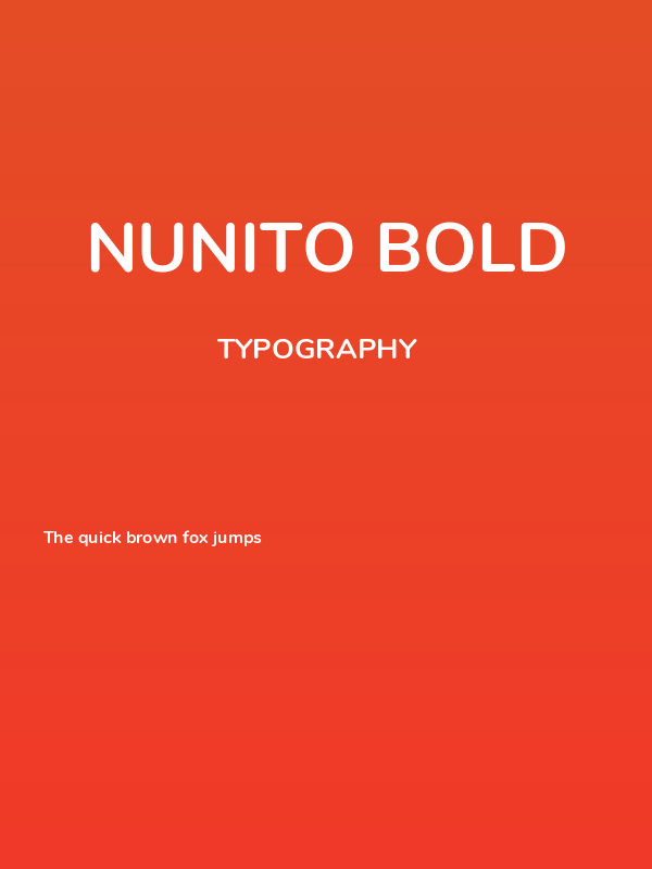Nunito Bold Poster