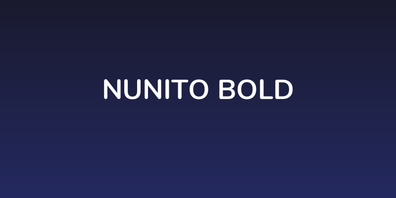 Nunito Bold Social Header