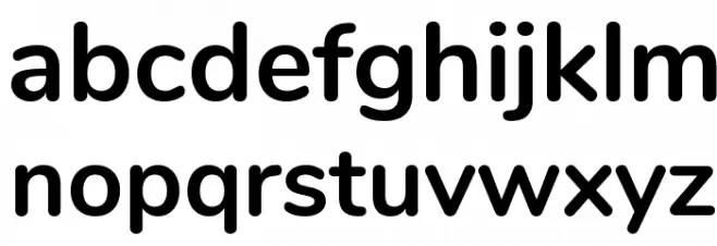 Nunito Bold 字体 小写