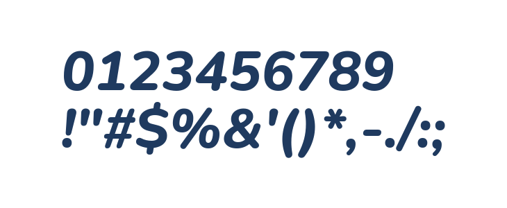 Nunito ExtraBold Italic1 Other Characters