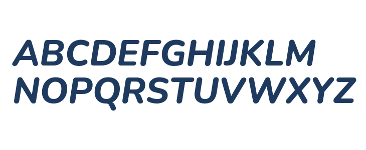 Nunito ExtraBold Italic1 Uppercase