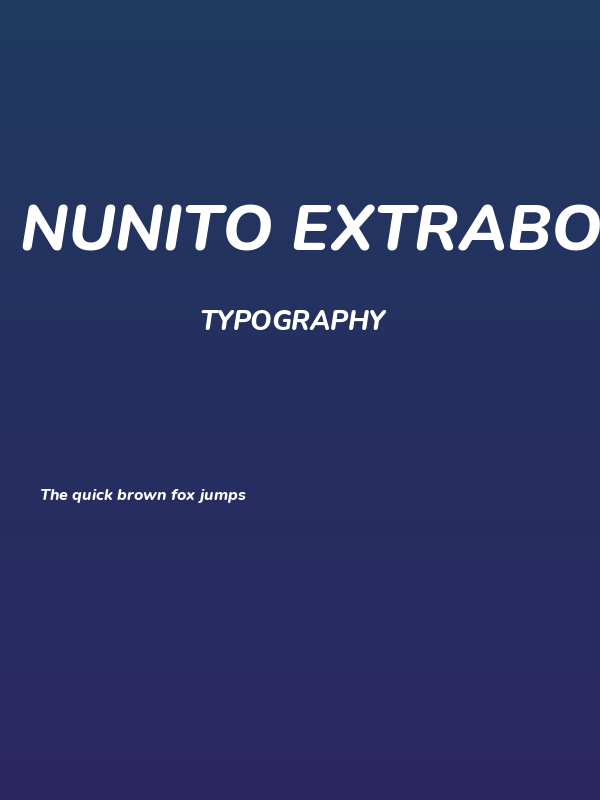 Nunito ExtraBold Italic1 Poster