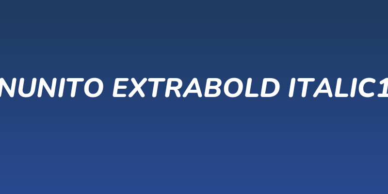 Nunito ExtraBold Italic1 Social Header