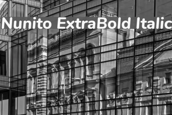 Nunito ExtraBold Italic Font examples