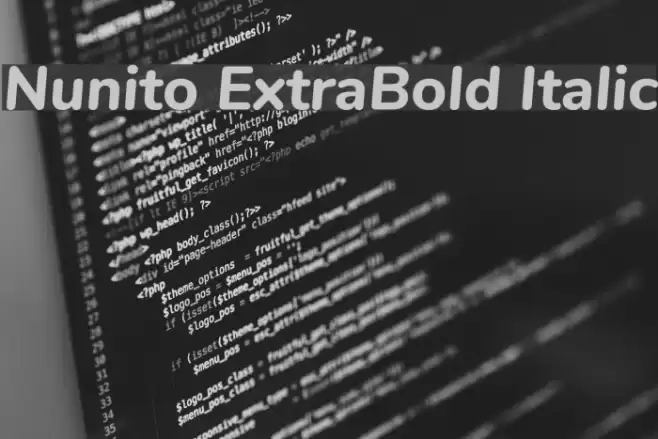 Nunito ExtraBold Italic Font examples