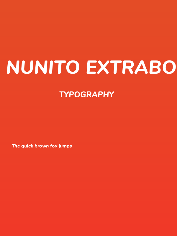 Nunito ExtraBold Italic Poster