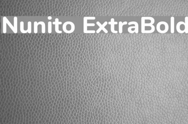Nunito ExtraBold Font examples