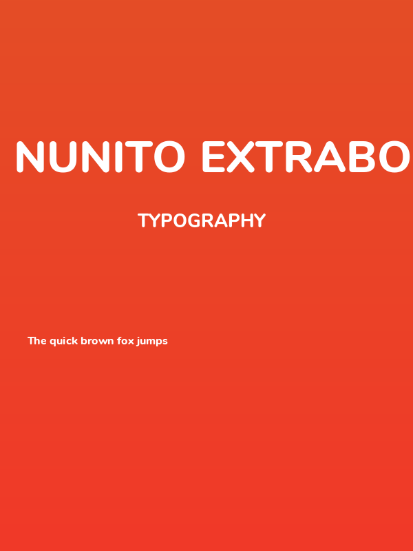 Nunito ExtraBold Poster