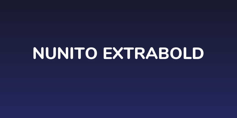 Nunito ExtraBold Social Header