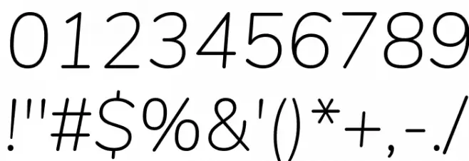 Nunito ExtraLight Italic Font OTHER CHARS