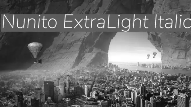 Nunito ExtraLight Italic Font examples