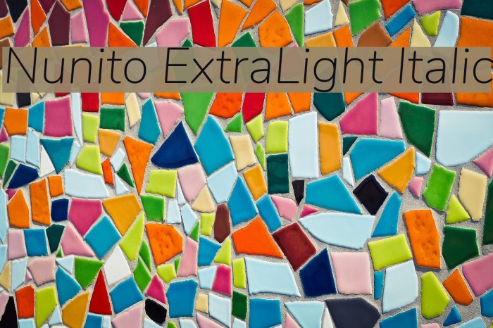 Nunito ExtraLight Italic Font examples