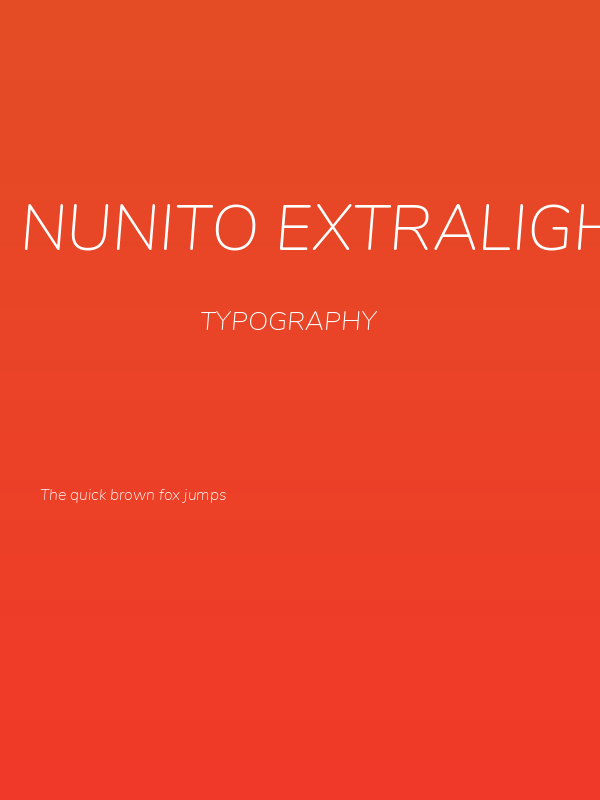 Nunito ExtraLight Italic Poster