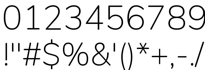 Nunito ExtraLight Font OTHER CHARS