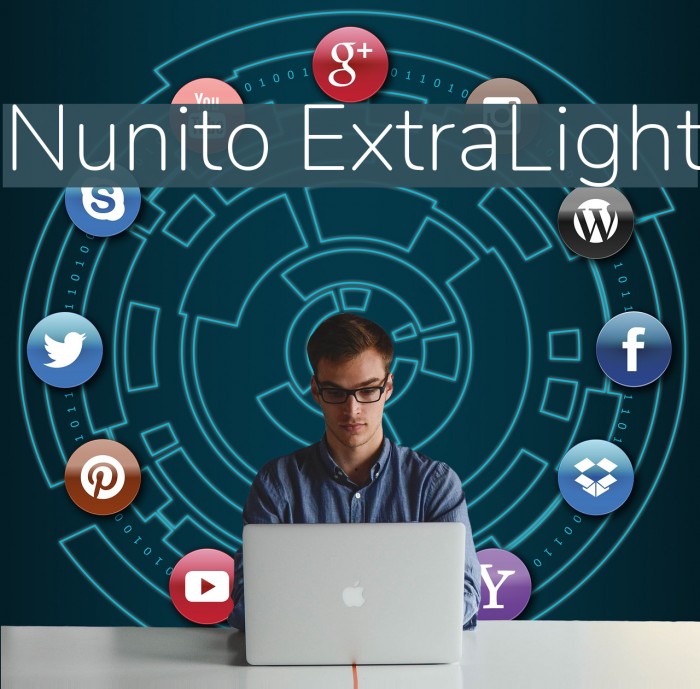 Nunito ExtraLight Font examples