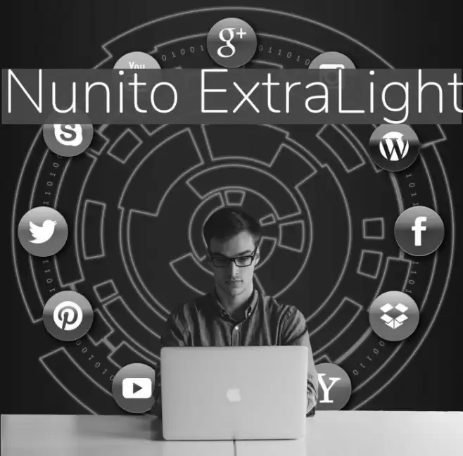 Nunito ExtraLight Font examples