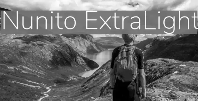 Nunito ExtraLight Font examples