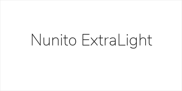Nunito ExtraLight Logo
