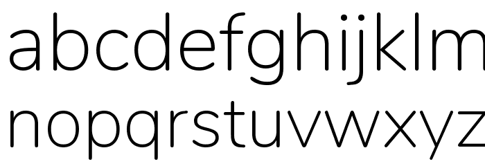 Nunito ExtraLight Font LOWERCASE
