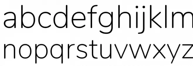 Nunito ExtraLight Font LOWERCASE