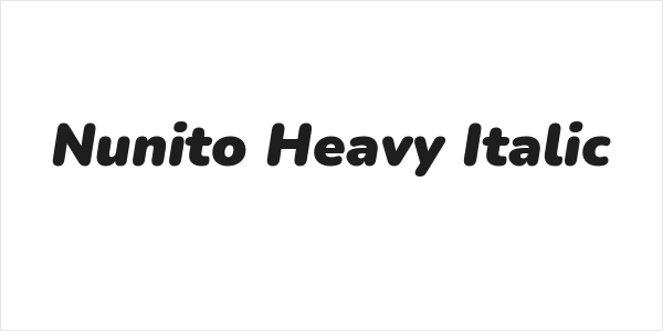 Nunito Heavy Italic Logo