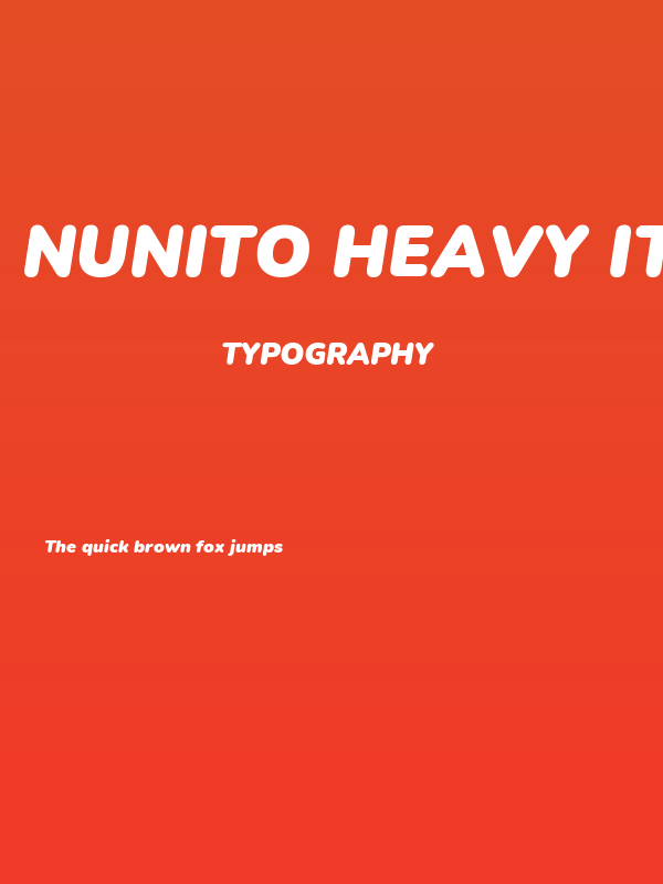 Nunito Heavy Italic Poster