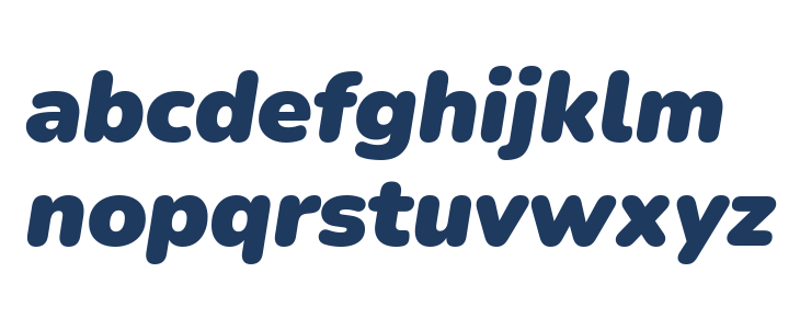 Nunito Heavy Italic Lowercase