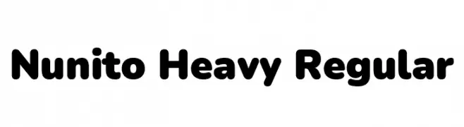 Nunito Heavy Regular  नि: शुल्क फ़ॉन्ट्स डाउनलोड