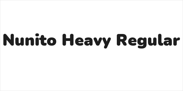 Nunito Heavy Regular Logo