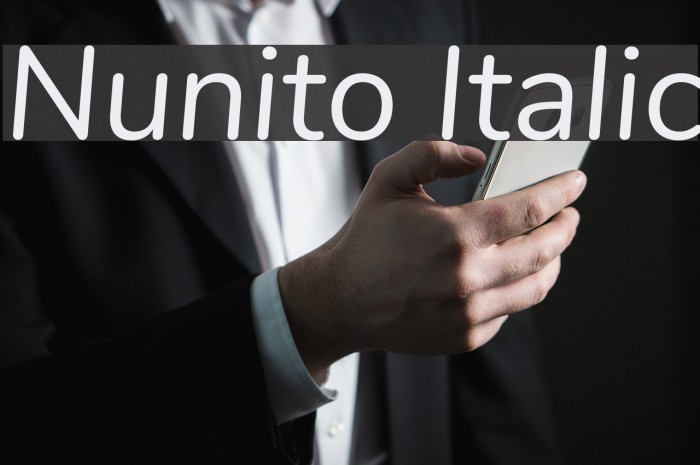 Nunito Italic Font examples