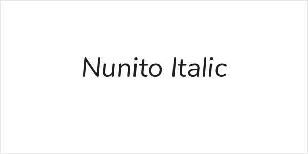 Nunito Italic Logo