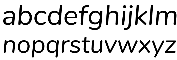 Nunito Italic Font LOWERCASE