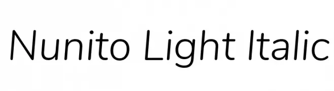 Nunito Light Italic  Frei Schriftart Herunterladen