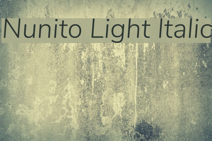 Nunito Light Italic Font examples