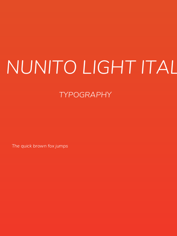 Nunito Light Italic Poster