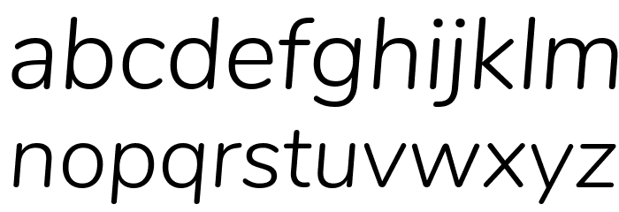 Nunito Light Italic Font LOWERCASE
