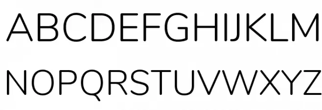 Nunito Light Schriftart Groß