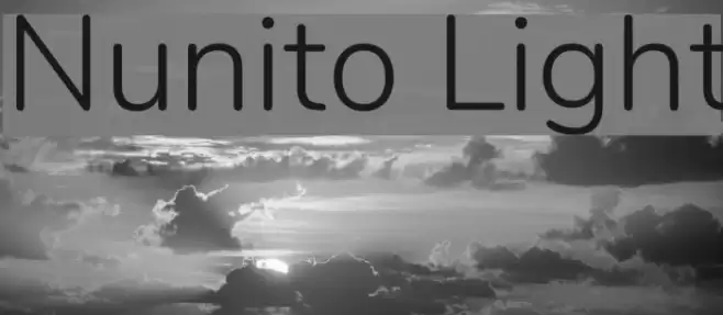 Nunito Light Font examples
