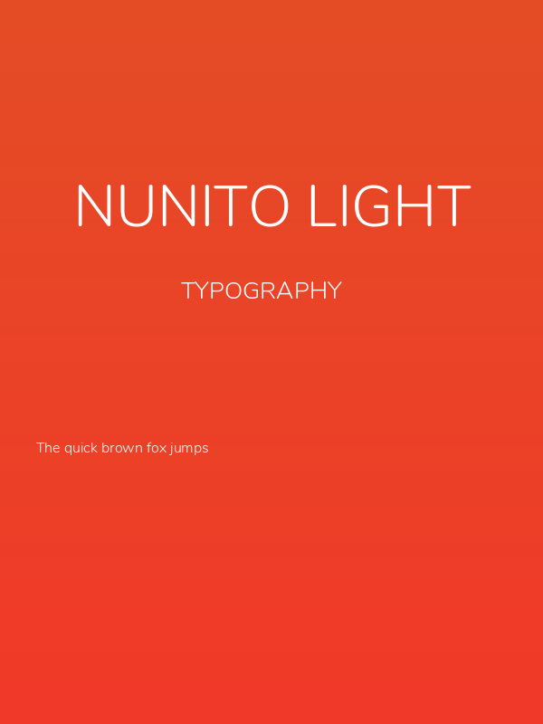 Nunito Light Poster