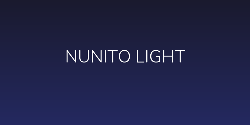 Nunito Light Social Header