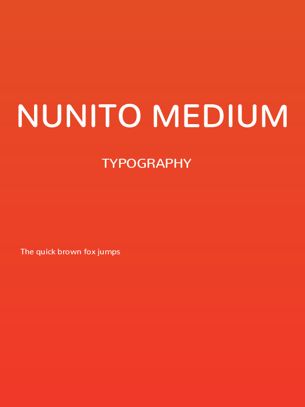 Nunito Medium Poster
