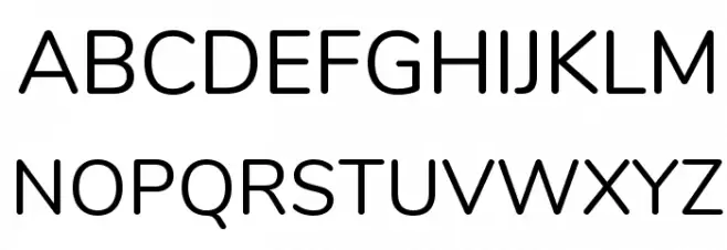 Nunito Regular 字体 大写