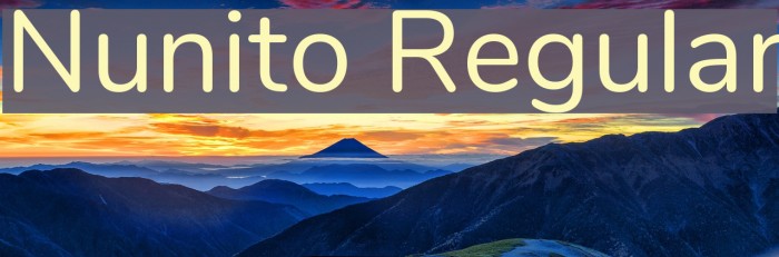 Nunito Regular Polices examples